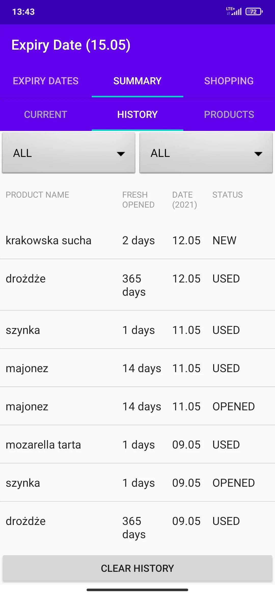 Expiry Date screenshot